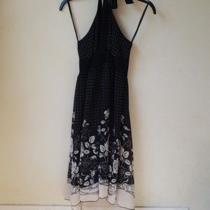 Donated!!! Black and White Polka Dot Halter Dress